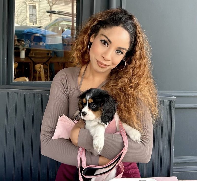 Charlette with her pup Bela