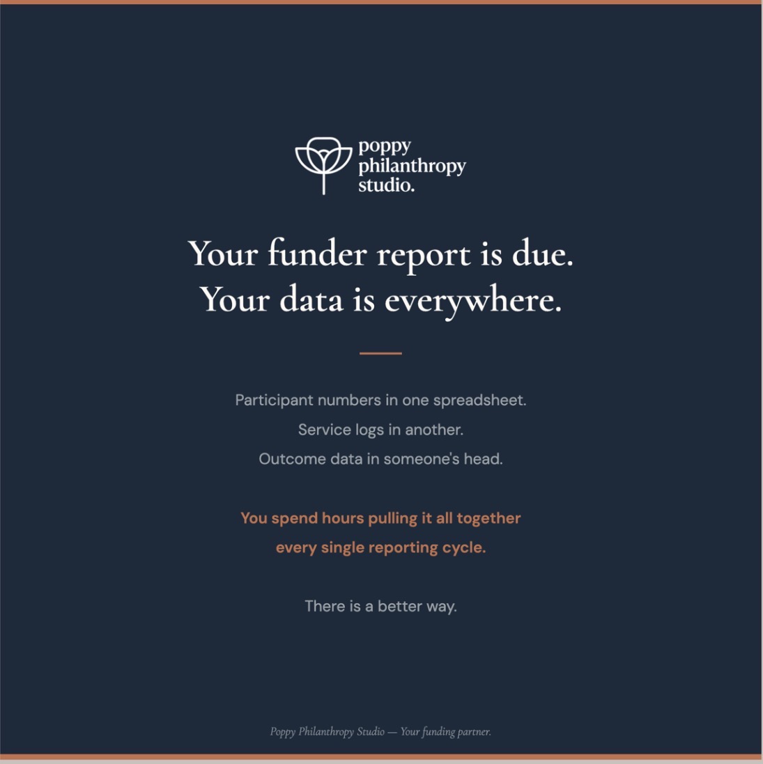 Your funder report is due