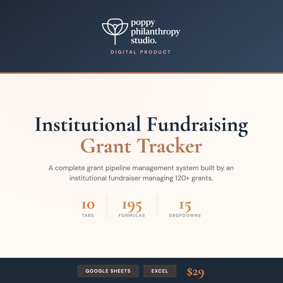 Institutional Fundraising Grant Tracker